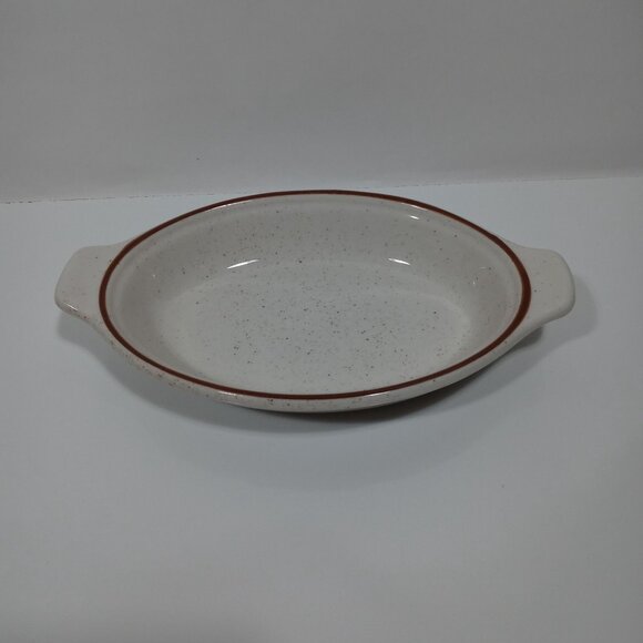 Syracuse China Speckled Brown Oval Au Gratin Dish Vintage 12-C - Picture 7 of 11